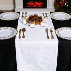 Christmas White Fabric Table Runner -Xmas Supplies Shop image 2 01f0cba7 eaf6 4ea7 ab7f cc4ad2c7ebd7
