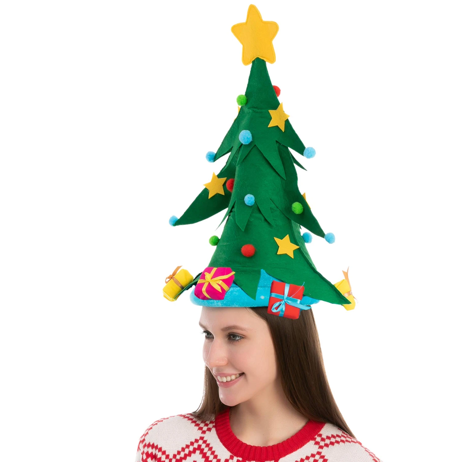 Colorful Christmas Tree Hat 4 Colorful Christmas Tree Hat - Image 2