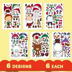 Make-a-face Christmas Sticker In 6 Designs, 36 Pcs 13 Make-a-face Christmas Sticker In 6 Designs, 36 Pcs -Xmas Supplies Shop image 2 1b84d454 a30e 4f83 8804 237329877bde