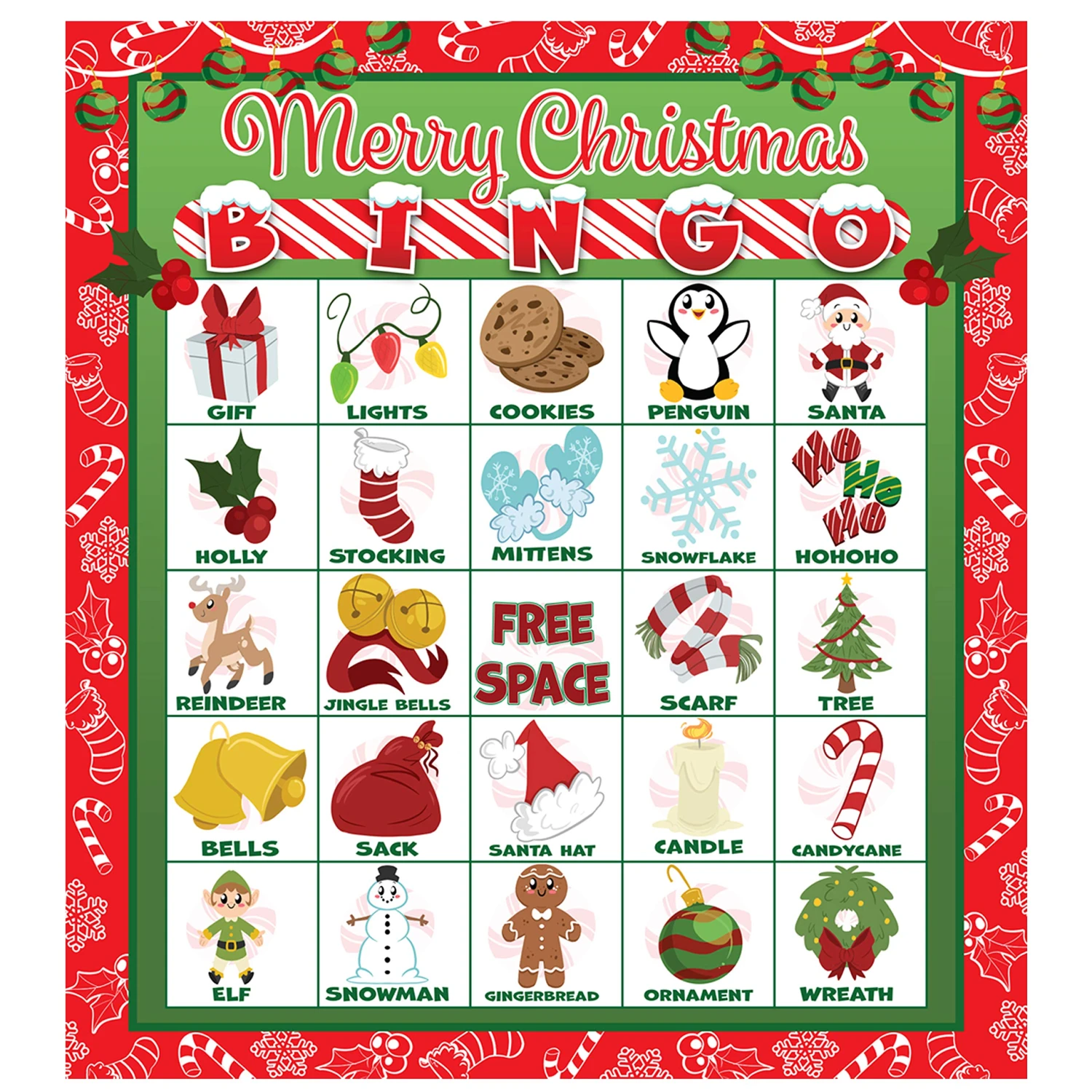 Christmas Bingo (Red), 28 Pcs 3 Christmas Bingo (Red), 28 Pcs