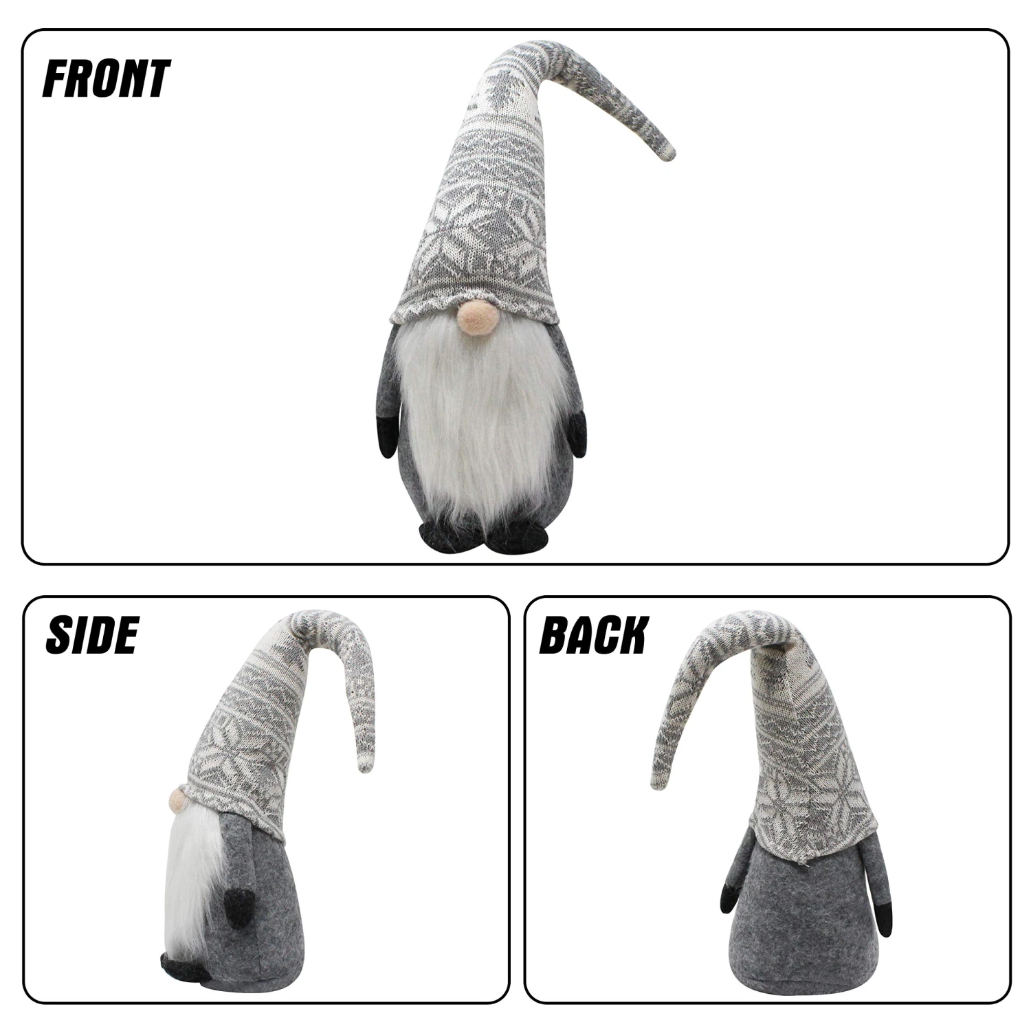Grey Christmas Gnome Swedish Santa Tomte 4 Grey Christmas Gnome Swedish Santa Tomte - Image 2