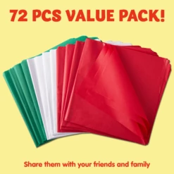 72 Sheet 20" X 20" Christmas Tissue Paper Assortment (Red, Green & White) 13 72 Sheet 20" X 20" Christmas Tissue Paper Assortment (Red, Green & White) -Xmas Supplies Shop image 2 5a3e9faf 9df7 4015 9d98 cfe800cc0a0c