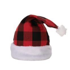 Plaid Christmas Hats, 6 Pack