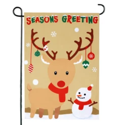 Christmas Burlap Welcome Flag, 2 Pack