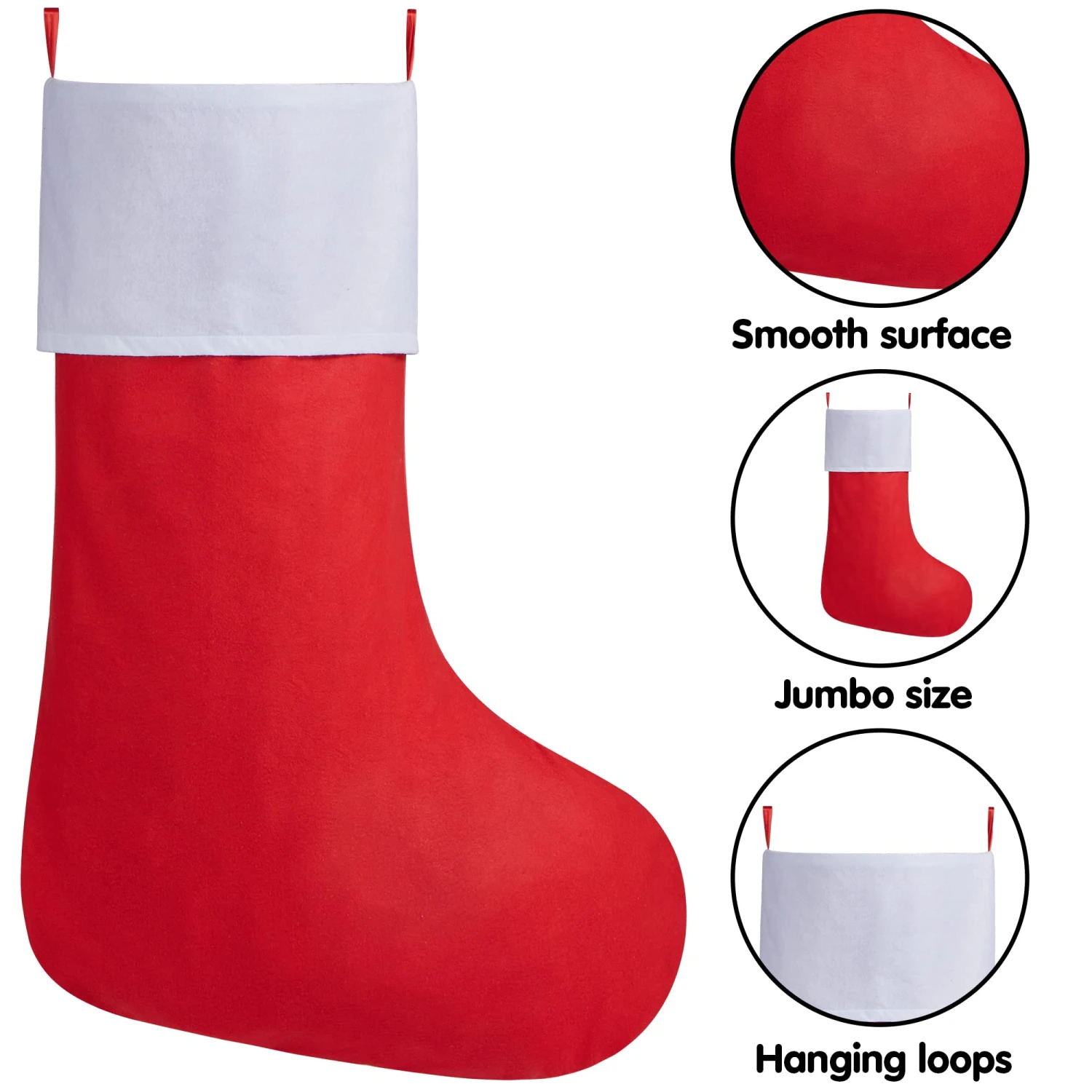 Jumbo Christmas Stocking Decorations 54in 4 Jumbo Christmas Stocking Decorations 54in - Image 2