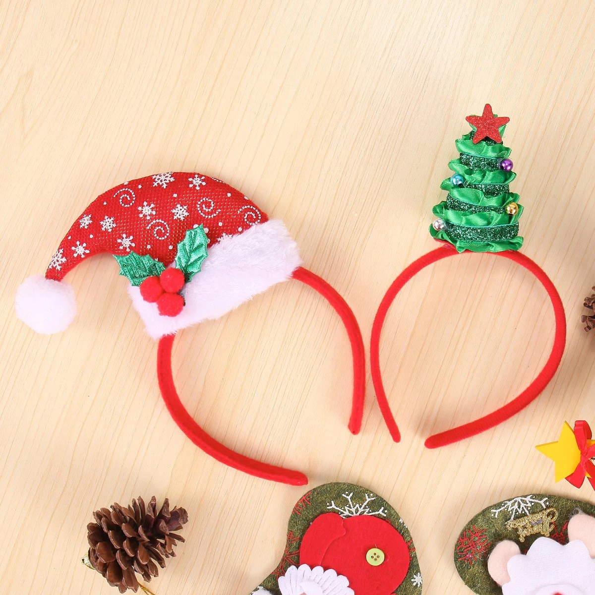 Christmas Headbands, 8 Pack 3 Christmas Headbands, 8 Pack
