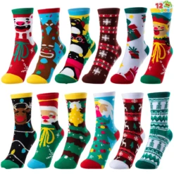 Christmas Cotton Socks, 12 Pairs 12 Christmas Cotton Socks, 12 Pairs -Xmas Supplies Shop image 2 a1ece9bd d31d 4445 a724 232eab0a41aa