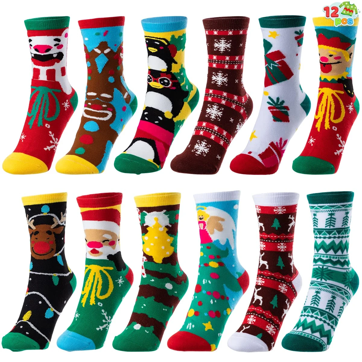 Christmas Cotton Socks, 12 Pairs 5 Christmas Cotton Socks, 12 Pairs - Image 3