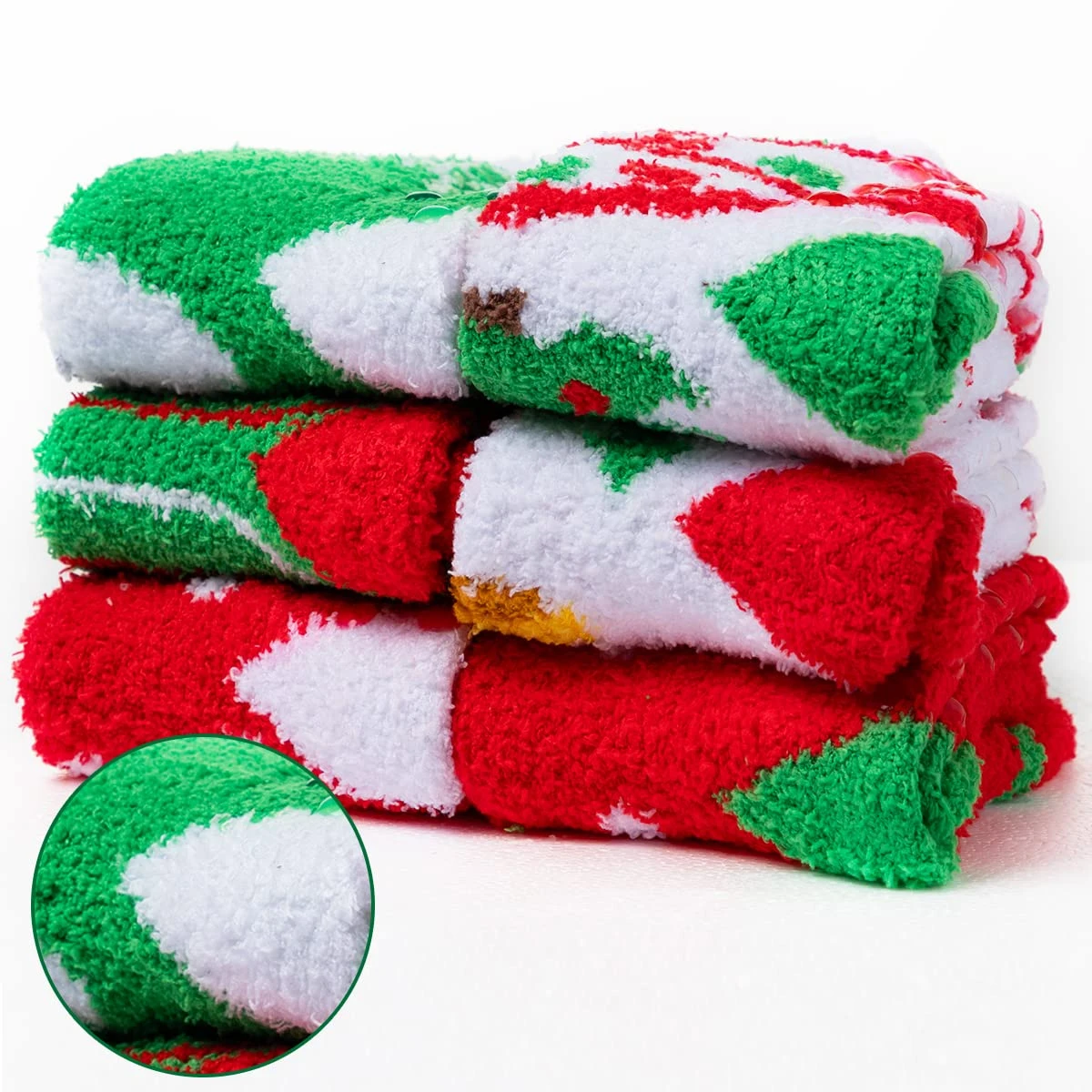 6 Pairs Adult Christmas Fuzzy Socks 3 6 Pairs Adult Christmas Fuzzy Socks