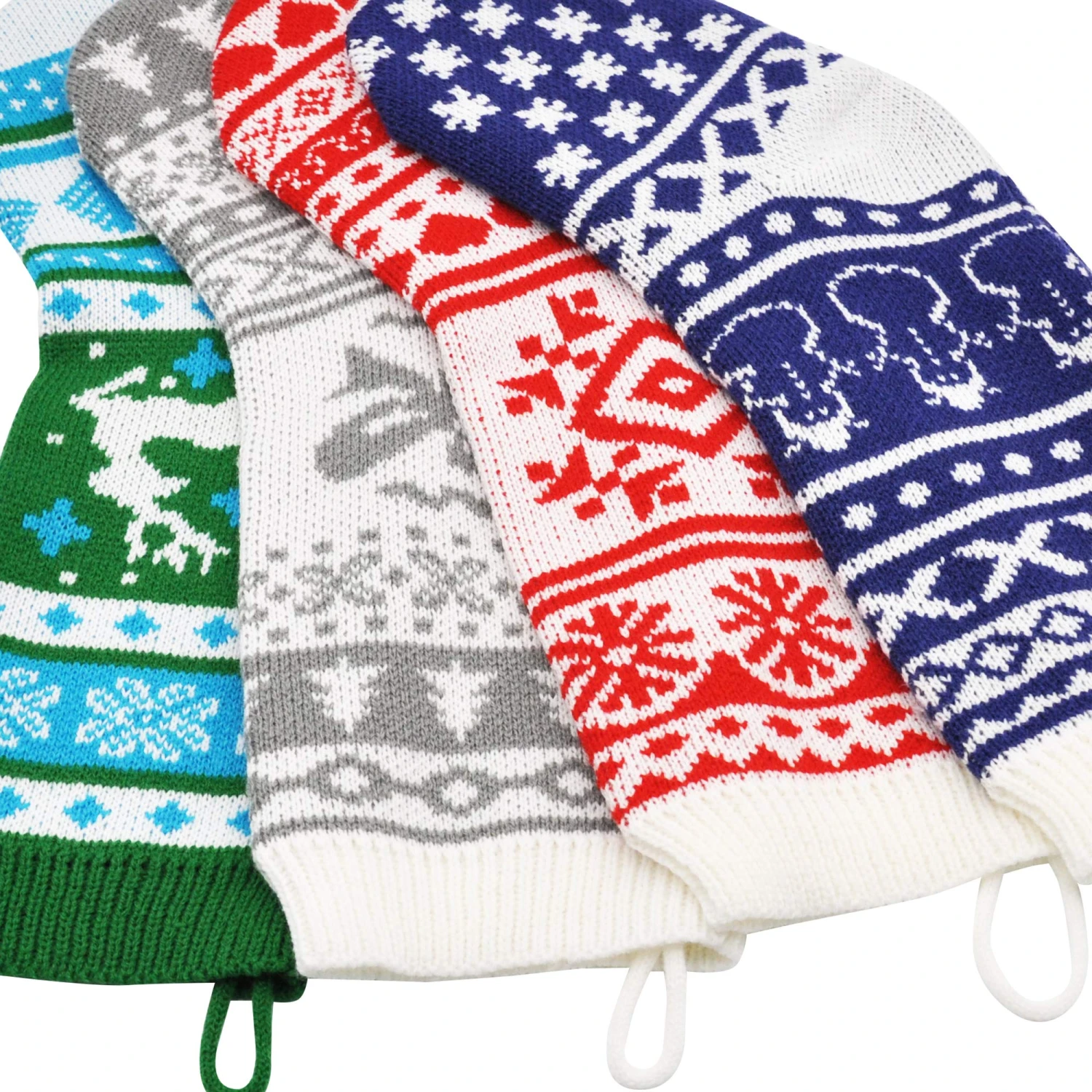 14 Pcs 18" Knit Christmas Stockings (Multicolor) 5 14 Pcs 18" Knit Christmas Stockings (Multicolor) - Image 3