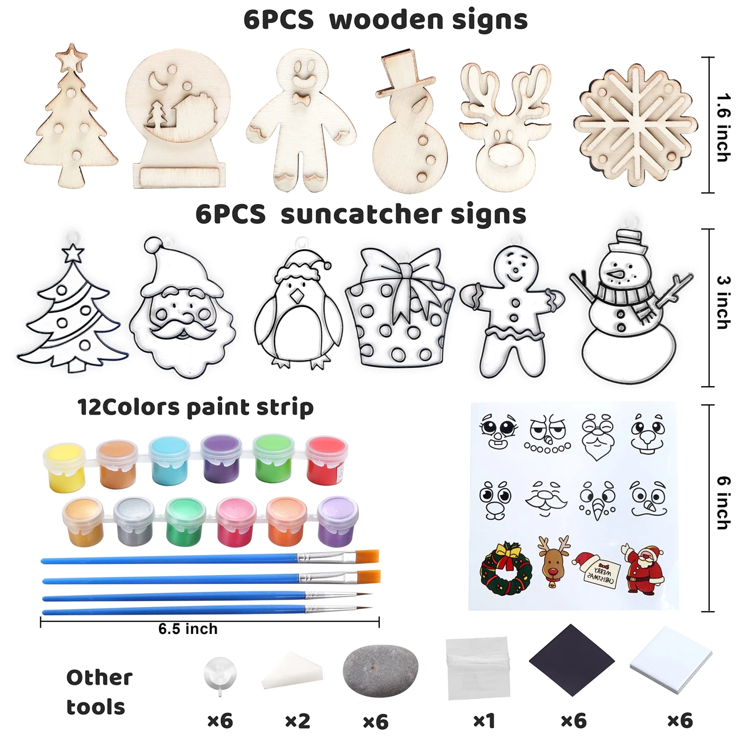 Christmas Theme Craft Kit, 51 Pcs 4 Christmas Theme Craft Kit, 51 Pcs - Image 2