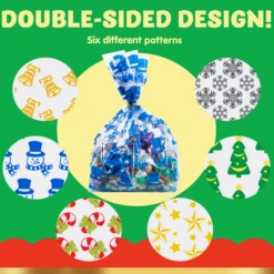 144 PCS Christmas Cellophane Goody Bags -Xmas Supplies Shop image 2 e442d821 a593 4478 b112 d84c8ca5608c