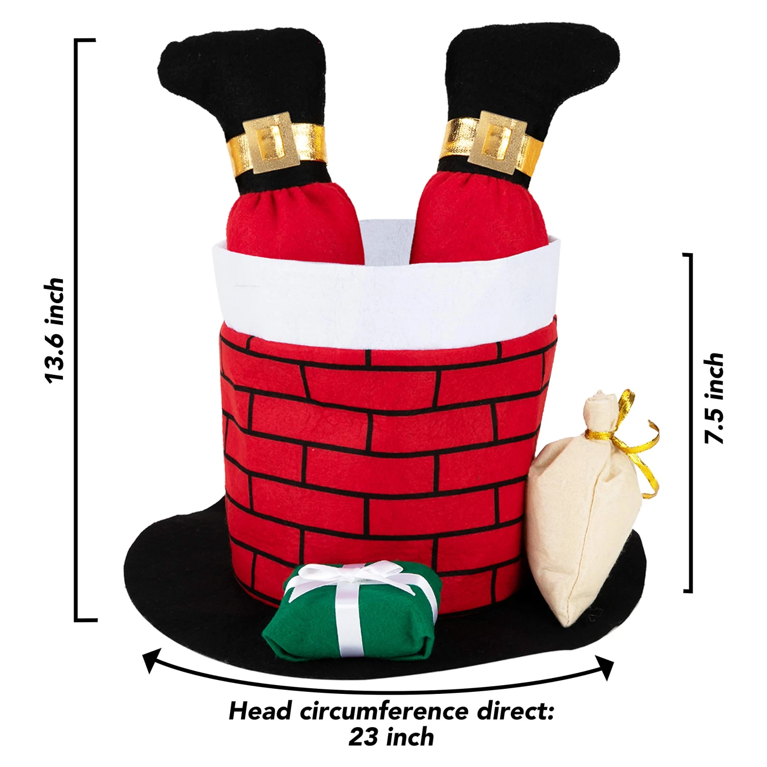 Christmas Santa Chimney Hat 4 Christmas Santa Chimney Hat - Image 2