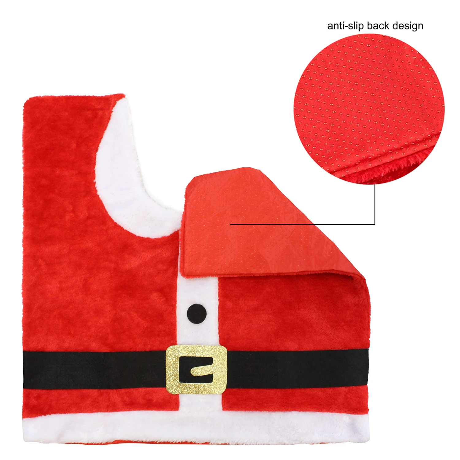 Christmas Santa Theme Bathroom Decoration Set, 5 Pcs 5 Christmas Santa Theme Bathroom Decoration Set, 5 Pcs - Image 3