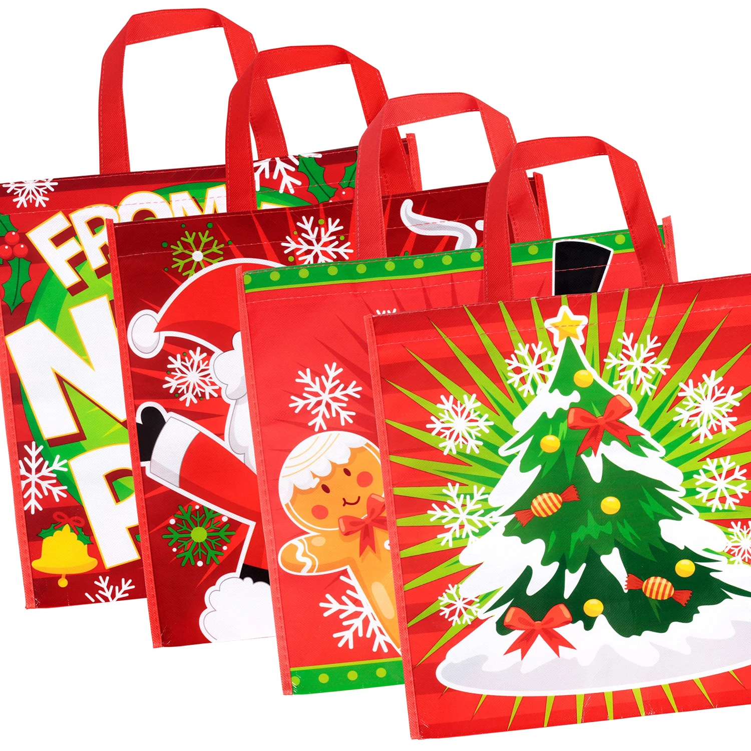 Christmas Large Tote Bags, 12 Pcs 5 Christmas Large Tote Bags, 12 Pcs - Image 3