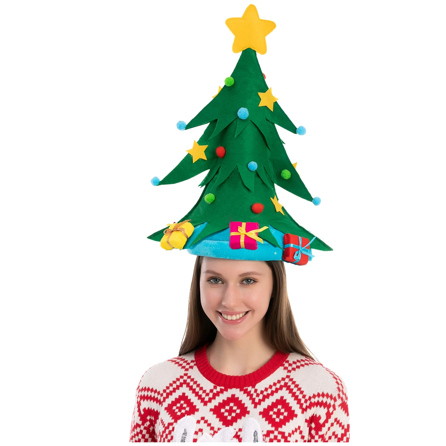 Colorful Christmas Tree Hat 5 Colorful Christmas Tree Hat - Image 3