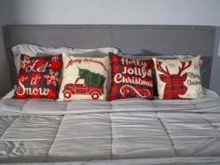 4 Pcs Christmas Farmhouse Buffalo Plaid Pillow Covers -Xmas Supplies Shop image 3 5648fdc2 b4ef 4ff0 8775 8885ae35dea0
