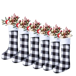 18in White Black Christmas Stockings, 6 Pack 13 18in White Black Christmas Stockings, 6 Pack -Xmas Supplies Shop image 3 5cb823d8 42a6 4fb4 be00 660f1e88810b