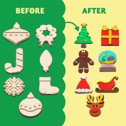 Christmas Wooden Magnet Creativity Arts & Crafts Painting Kit 11 Christmas Wooden Magnet Creativity Arts & Crafts Painting Kit -Xmas Supplies Shop image 3 5f38a894 92ef 4f39 afc4 73b6b4320139