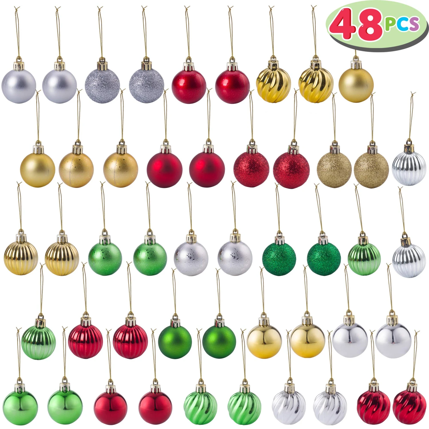 Luxury Shatterproof Multi-color Christmas Ball Ornaments Set 6 Luxury Shatterproof Multi-color Christmas Ball Ornaments Set - Image 4