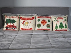 Christmas Farmhouse Pillow Cover, 4 Pcs 13 Christmas Farmhouse Pillow Cover, 4 Pcs -Xmas Supplies Shop image 3 690b8341 40b0 4fc8 b273 603ac569e63c