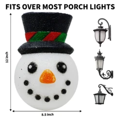 2 Pcs Christmas Cute Snowman Porch Light Cover 12 2 Pcs Christmas Cute Snowman Porch Light Cover -Xmas Supplies Shop image 3 7800c4b9 dd5c 4f7d 8d3a 727f38d57d09
