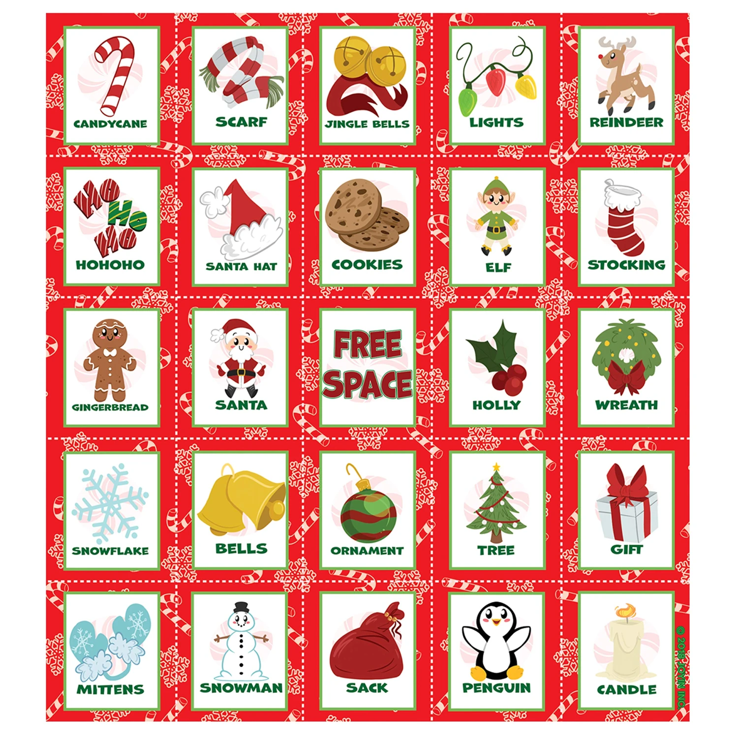 Christmas Bingo (Red), 28 Pcs 5 Christmas Bingo (Red), 28 Pcs - Image 3