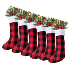 18in Red Black Christmas Stockings, 6 Pack 13 18in Red Black Christmas Stockings, 6 Pack -Xmas Supplies Shop image 3 839d3c57 bd81 4f68 b94d 7794d1aba202