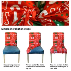 4 Piece Christmas Stretch Chair Covers 10 4 Piece Christmas Stretch Chair Covers -Xmas Supplies Shop image 3 aabf4aba f08f 4f40 abd8 8c44cfaaea78