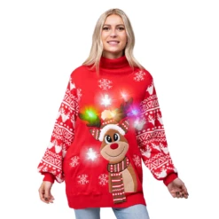 Adult Christmas Reindeer Long Ugly Sweater With Light Bulbs 11 Adult Christmas Reindeer Long Ugly Sweater With Light Bulbs -Xmas Supplies Shop image 3 d327250b 8a5f 499e 83e0 fd1f04dea7cc