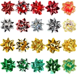 Self-adhesive Bows & 8 Rolls Of Christmas Curling Ribbons, 48 Pcs 9 Self-adhesive Bows & 8 Rolls Of Christmas Curling Ribbons, 48 Pcs -Xmas Supplies Shop image 3 d5bfdc8e d240 4363 897d fe971929bb8e