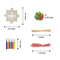 Christmas Wooden Hanging Ornaments Craft Kit, 48 Pcs -Xmas Supplies Shop image 3 dd20eaee 38aa 4eb5 a9b9 691b71927cb6