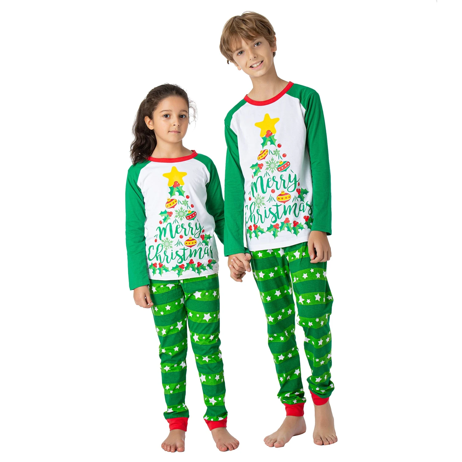 Kid Green Christmas Tree Pajamas 5 Kid Green Christmas Tree Pajamas - Image 3