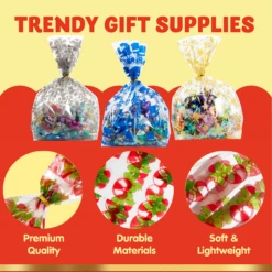 144 PCS Christmas Cellophane Goody Bags -Xmas Supplies Shop image 3 ffe16bfd 81ed 4026 823b 2a7cb4f7bd53