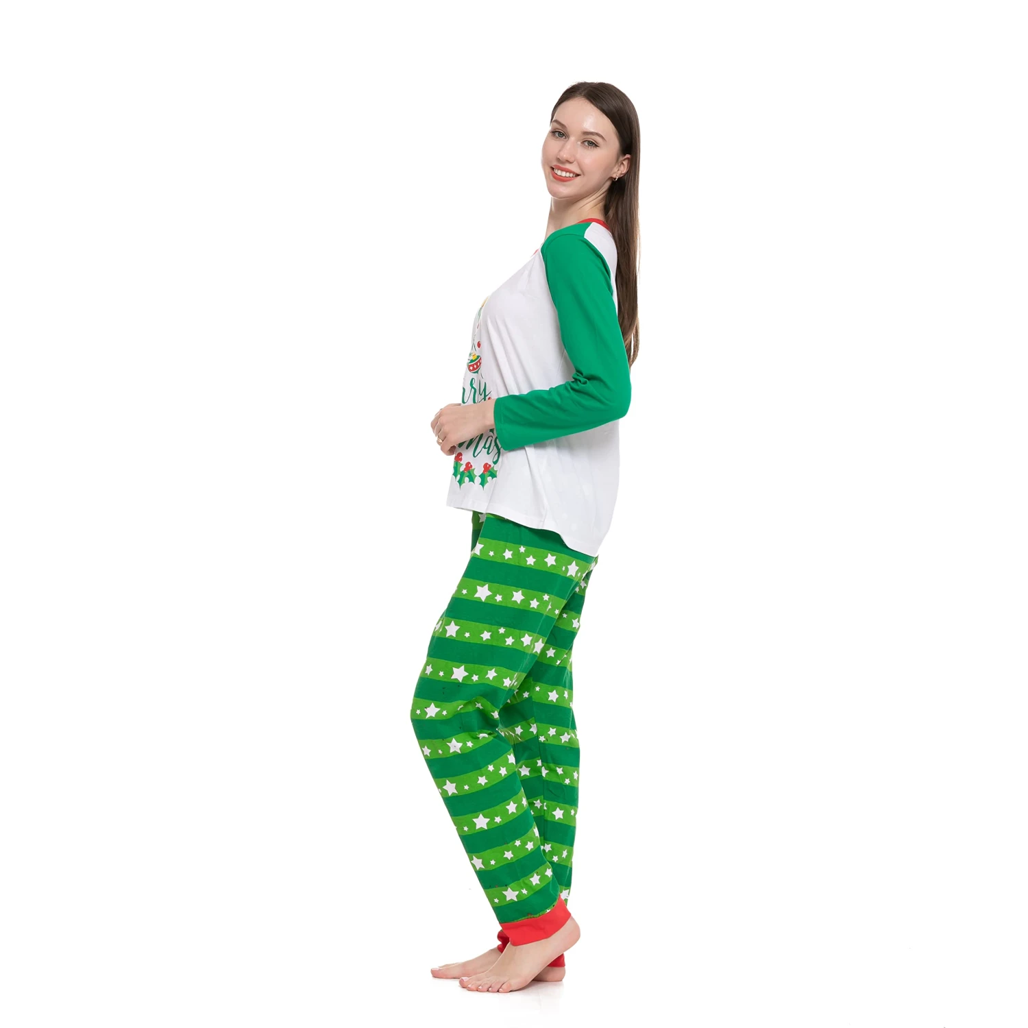 Women Green Christmas Tree Pajamas 6 Women Green Christmas Tree Pajamas - Image 4