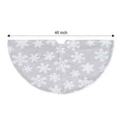 48'' Christmas Jacquard Cashmere Snow Flake Tree Skirt 13 48'' Christmas Jacquard Cashmere Snow Flake Tree Skirt -Xmas Supplies Shop image 4 21f3466a a0cf 45e1 95cc 53a694b9f50d