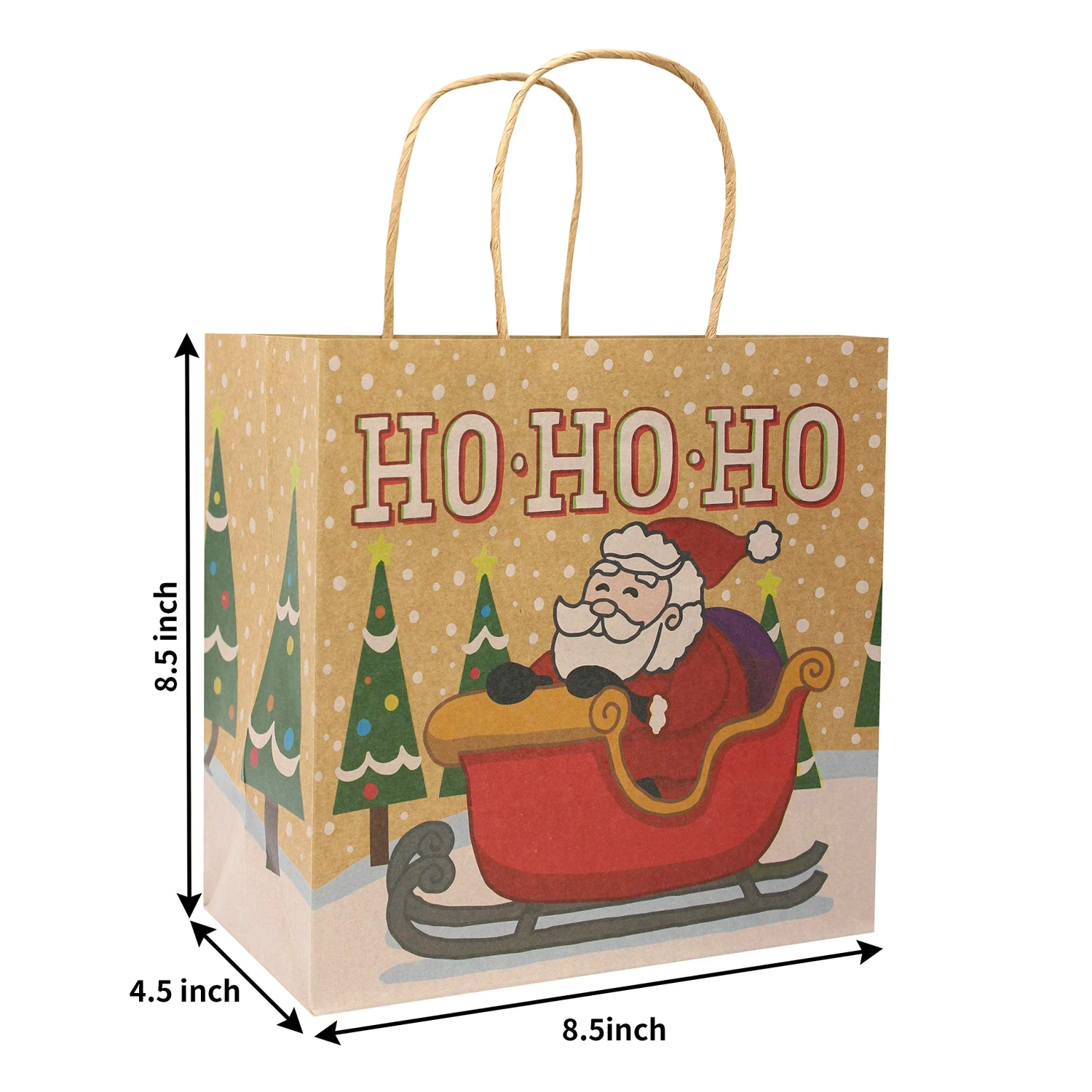 24 Christmas Holiday Goody Bags Kraft Paper 6 24 Christmas Holiday Goody Bags Kraft Paper - Image 4