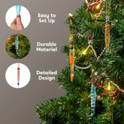 Set Of 12 Colorful Glass Icicle Ornaments For Christmas Tree Decorations With Different Designs 13 Set Of 12 Colorful Glass Icicle Ornaments For Christmas Tree Decorations With Different Designs -Xmas Supplies Shop image 4 794412d8 13d8 4210 b1f9 f568dce3cffa