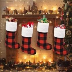 4 Pcs Buffalo Plaid Christmas Stockings 12 4 Pcs Buffalo Plaid Christmas Stockings -Xmas Supplies Shop image 4 842d829d 7402 4c3b a7f3 b36944b4eee0