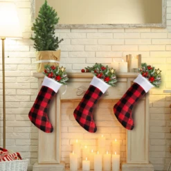 18in Red Black Christmas Stockings, 6 Pack 14 18in Red Black Christmas Stockings, 6 Pack -Xmas Supplies Shop image 4 b633b2bd d75f 4080 9780 2a72014e8a4d