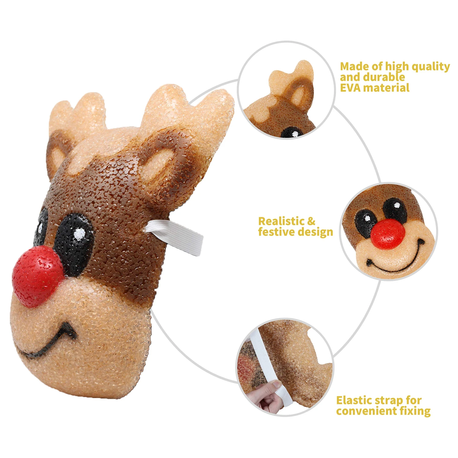 2 Pack Christmas Reindeer Porch Light Cover 6 2 Pack Christmas Reindeer Porch Light Cover - Image 4