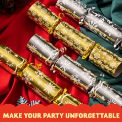 10" Snowflake Christmas No-Snap Party Favor (Gold & Silver), 8 Pcs -Xmas Supplies Shop image 4 bcfee4bc 6b7e 407f b301 eee8c2d82a8f