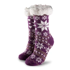 2 Pack Women's Christmas Slipper Socks Christmas Stockings (Blue & Purple) -Xmas Supplies Shop image 4 e634bd06 b171 435e 843d f5124baf5d2c