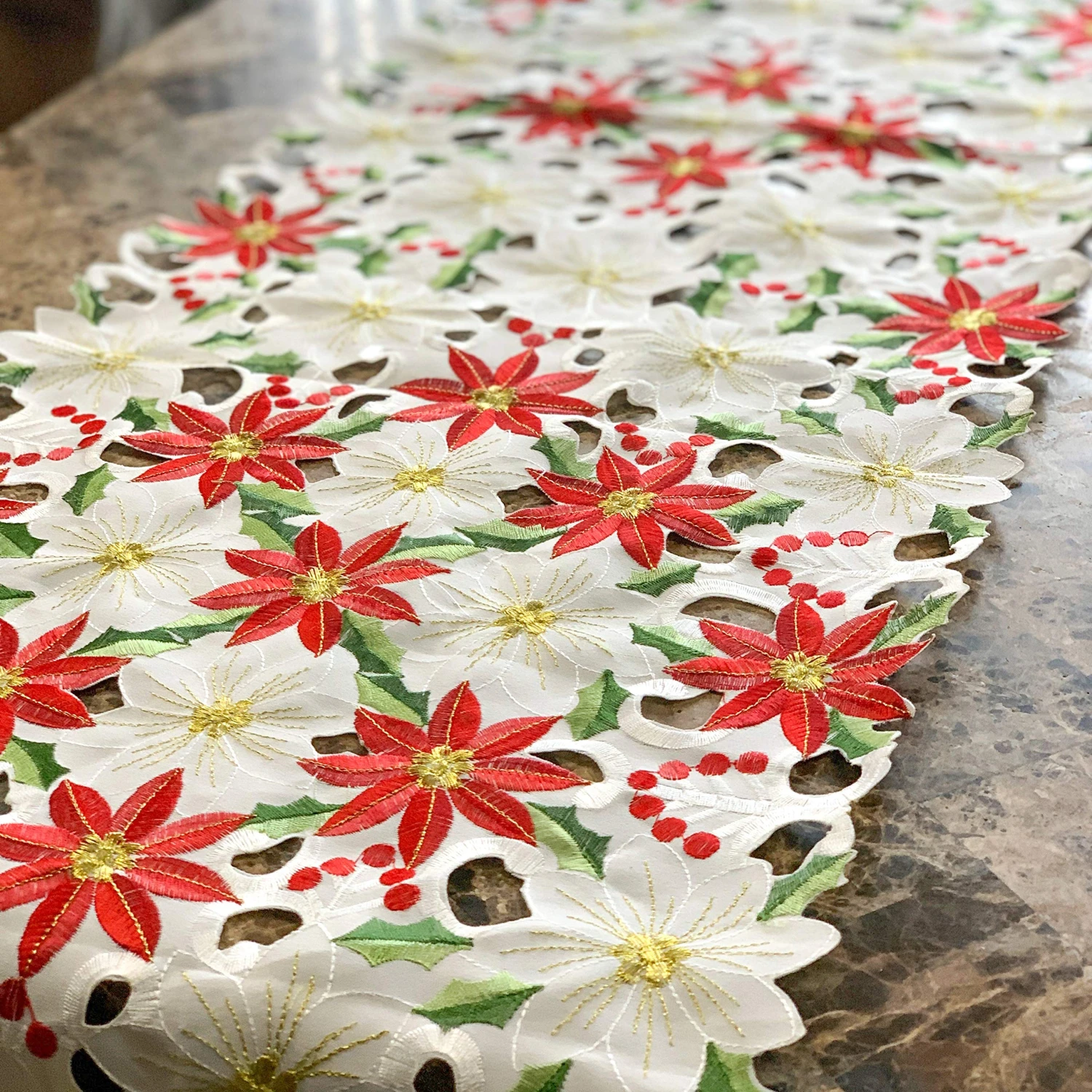 Christmas Flower Table Runner 7 Christmas Flower Table Runner - Image 5