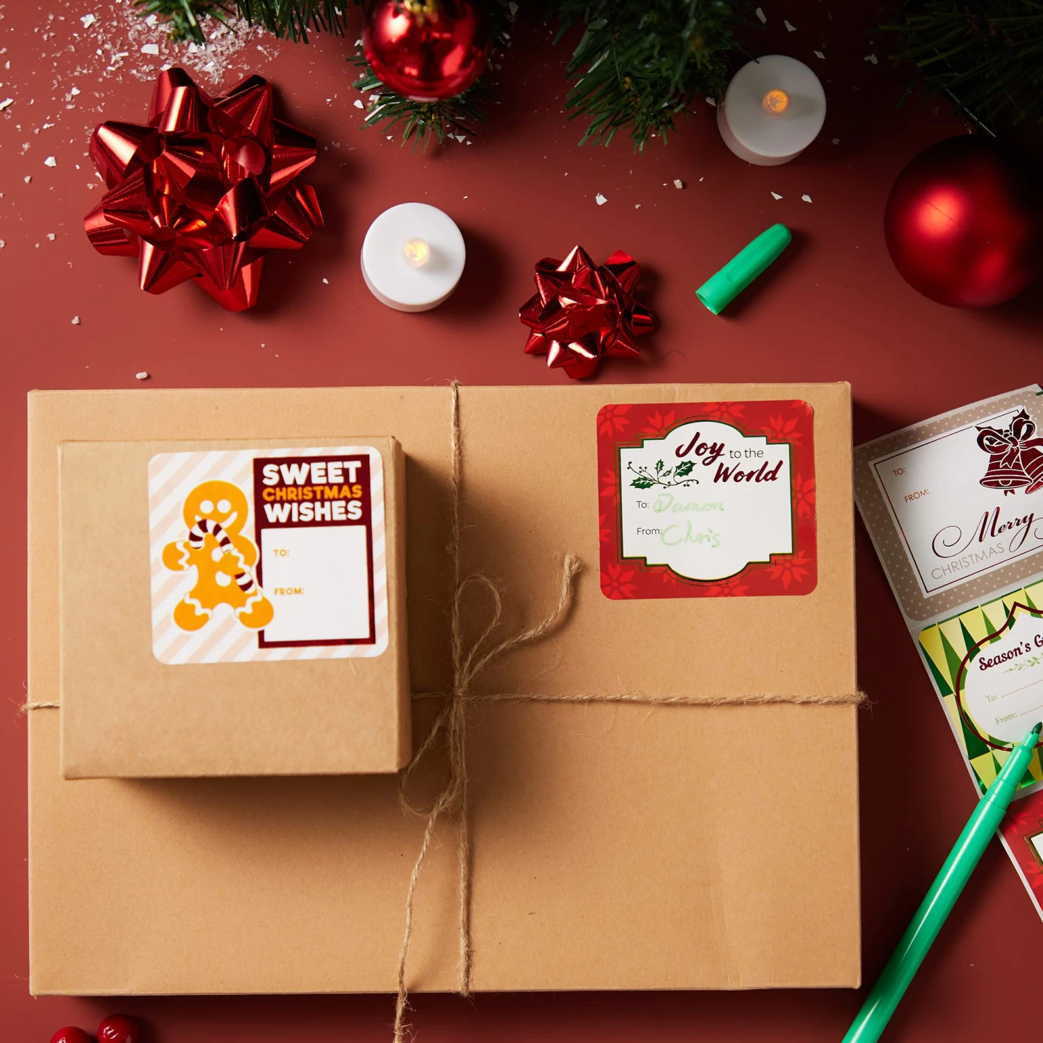 Jumbo Christmas Gift Self Adhesive Tag, 60 Pcs 8 Jumbo Christmas Gift Self Adhesive Tag, 60 Pcs - Image 6