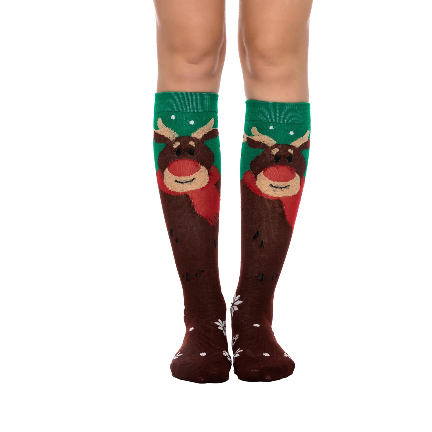 Christmas Women Knee High Socks, 5 Pairs 7 Christmas Women Knee High Socks, 5 Pairs - Image 5