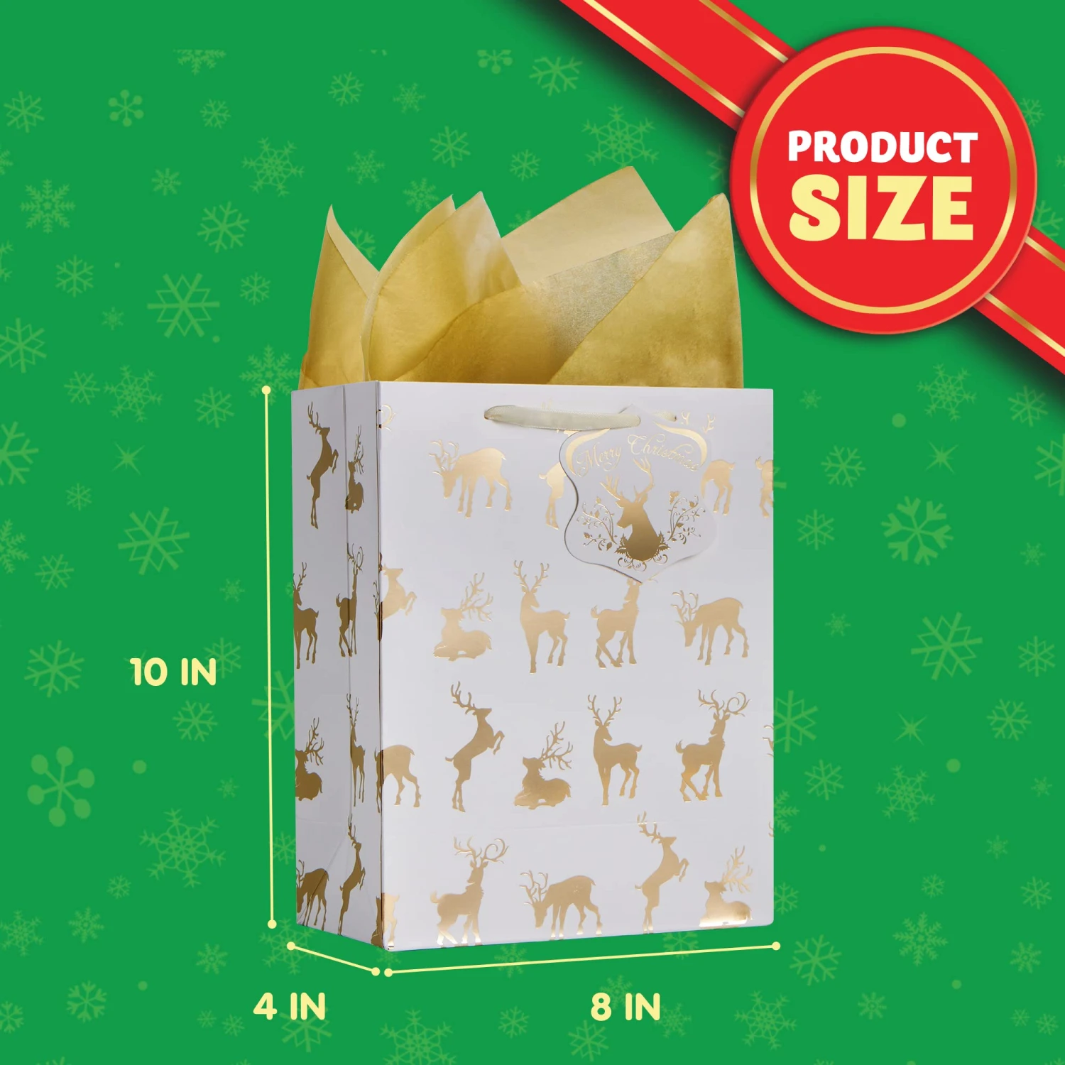 24Pcs Christmas Foil Gold Gift Bags 8 24Pcs Christmas Foil Gold Gift Bags - Image 6