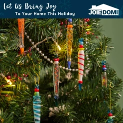 Set Of 12 Colorful Glass Icicle Ornaments For Christmas Tree Decorations With Different Designs 14 Set Of 12 Colorful Glass Icicle Ornaments For Christmas Tree Decorations With Different Designs -Xmas Supplies Shop image 5 8088aa8e 2fe7 4f76 93f6 3beb2b6a5d62