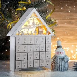 Christmas Pre-lit Wooden House Advent Calendar With Drawers 13 Christmas Pre-lit Wooden House Advent Calendar With Drawers -Xmas Supplies Shop image 5 8ffd012c afa9 4f64 bd3f 9f3c2fb6f96d