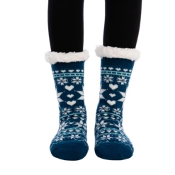 2 Pack Women's Christmas Slipper Socks Christmas Stockings (Blue & Purple) -Xmas Supplies Shop image 5 959a101d e997 4817 8896 294e6a8a3f18